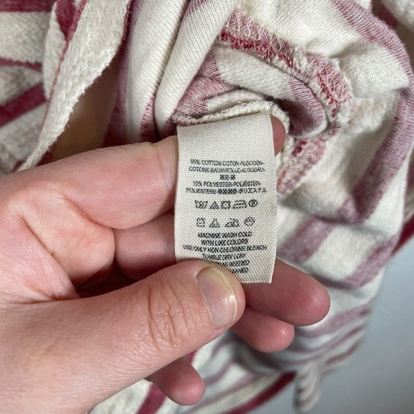 Free People Full Zip Peplum Striped Tweed Jacket in Ivory/Red Size M - Picture 11 of 13